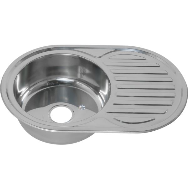 Мойка 7750 U Melana 0,6/160 хром с сифоном (122/2 *12)